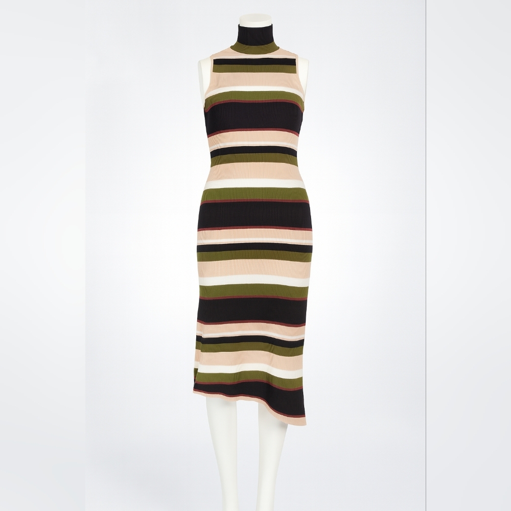 RACHEL RACHEL ROY Womens Beige Knit Ribbed Dress